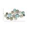 Multi Colored Metal Contemporary Wall Decor, 50" x 25"